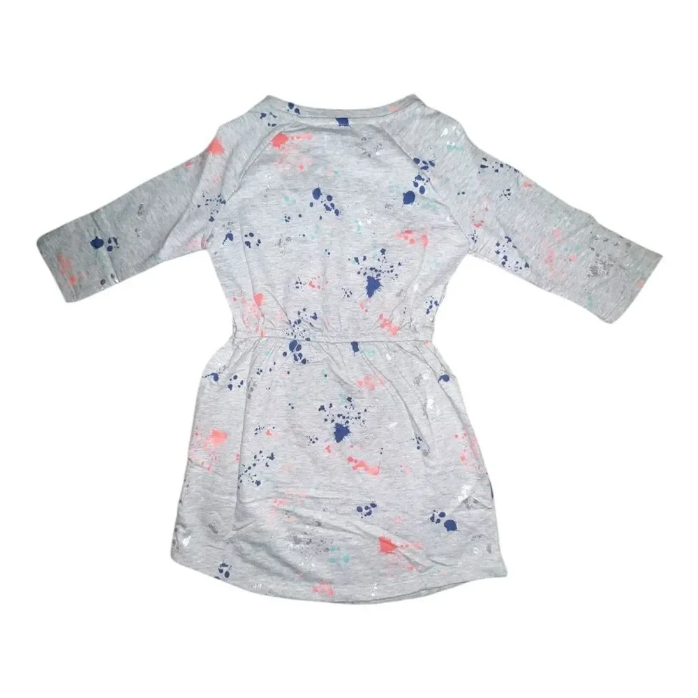 Gymboree Gray Paint Splatter Dress Multicolor Lightweight Small NWT